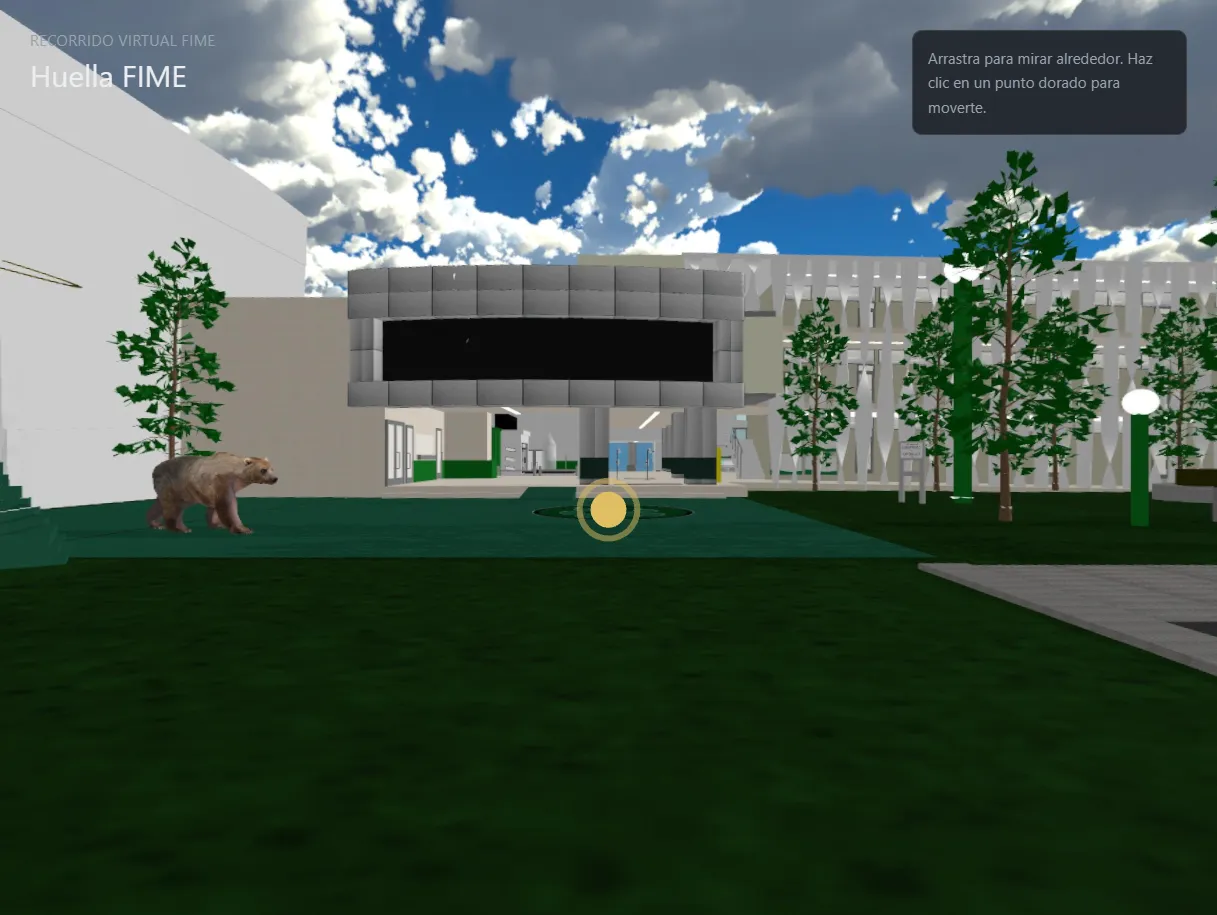 Vista panorámica de 360° del campus de FIME